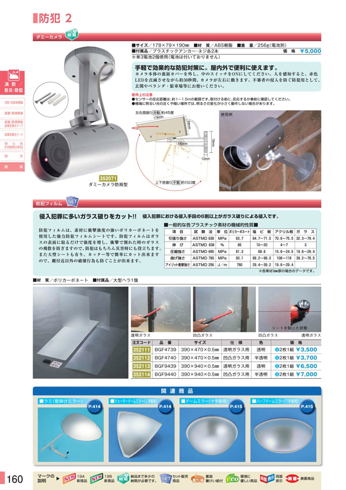 安全用品カタログ P.160-防犯 2 (1)／防犯 2 (1)