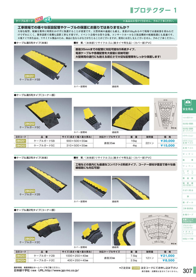 安全用品カタログ P.307 - プロテクター 1