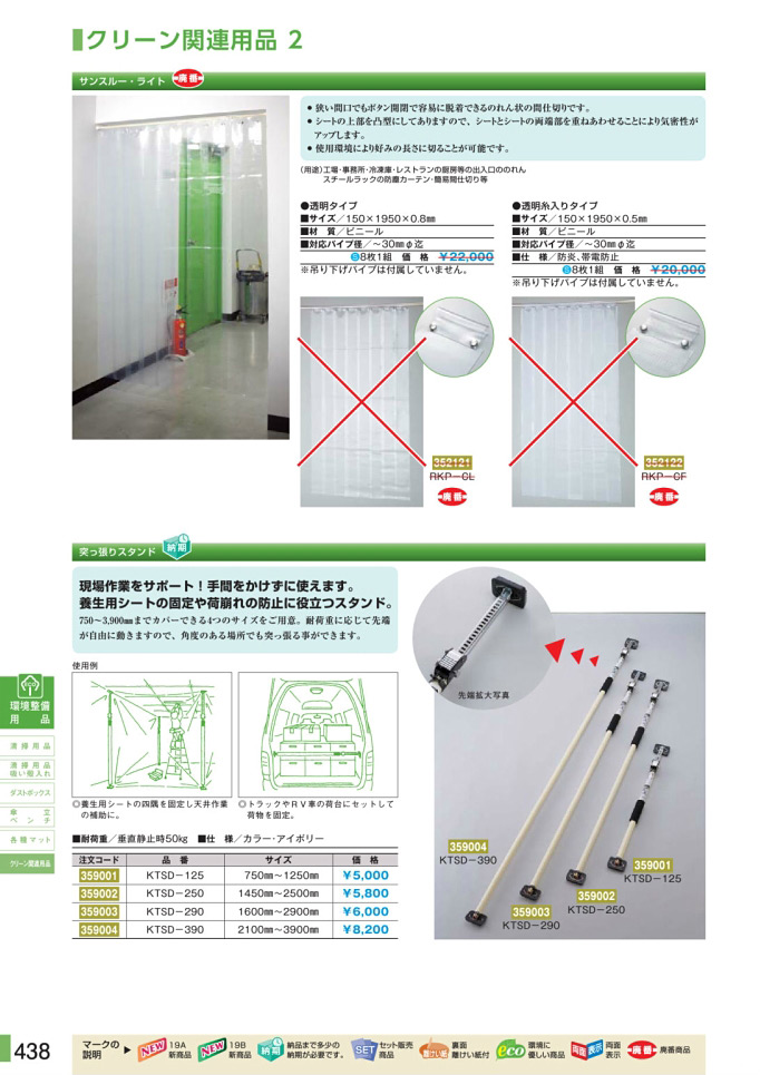 安全用品カタログ P.438 - クリーン関連用品 2 (1)