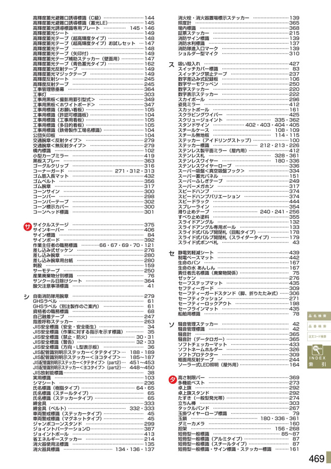 安全用品カタログ P.469 - 品名検索 1 (2)