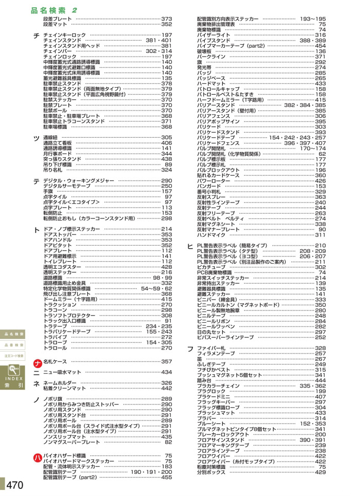 安全用品カタログ P.470 - 品名検索 2 (1)